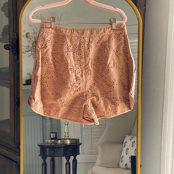 NWT Joie 100% Cotton Lawren Eyelet Tan Shorts - Picture 8 of 8